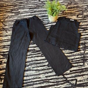 Calvin Klein Black Sleeveless Top and Pants Set